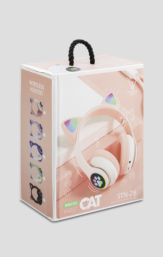 STN-28 – STEREO RGB KEDİLİ KABLOSUZ KULAKLIK – And Teknoloji